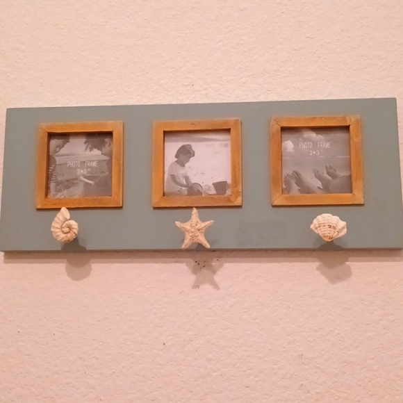 Accents | Sea Shell Wooden Shelf For Hanging Things Wall Hanging | Poshmark